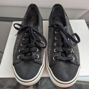 Black/grey canvas Keds sneakers
